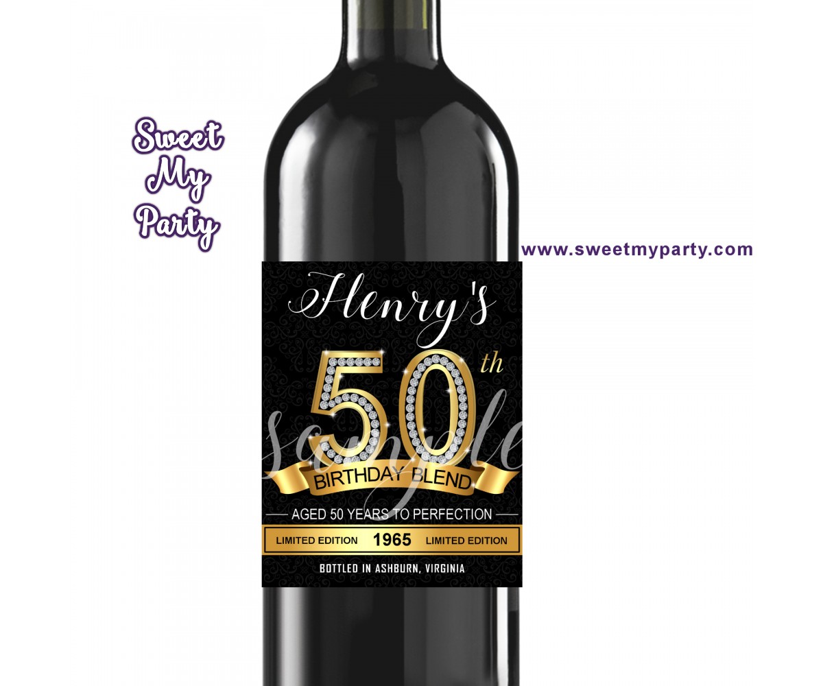 Personalized wine bottle labels for retirement