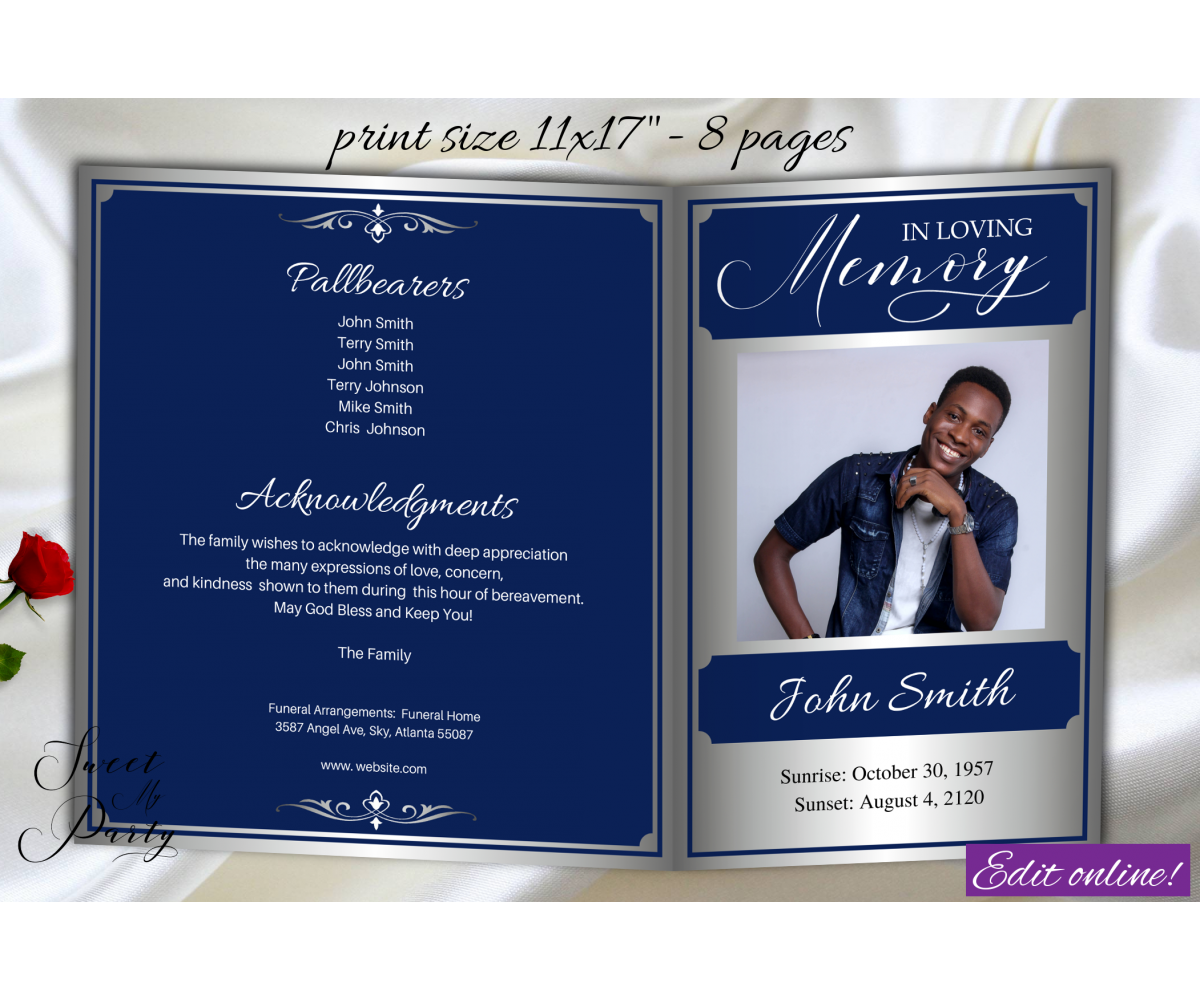 funeral backgrounds for programs