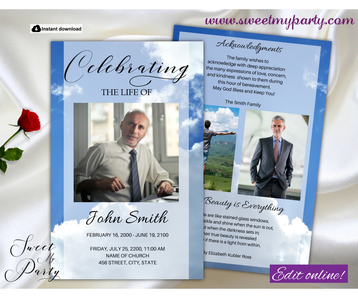 Free Downloadable Funeral Program Template from www.sweetmyparty.com