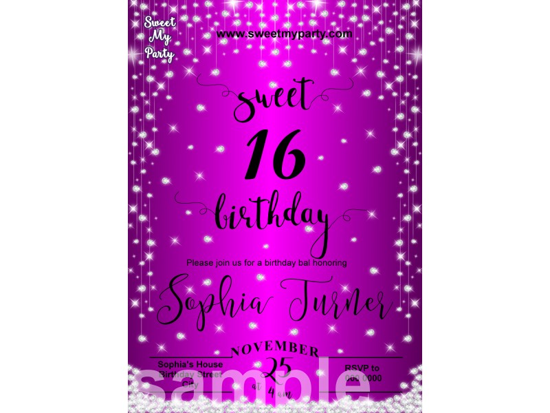 purple diamonds sparkly sweet