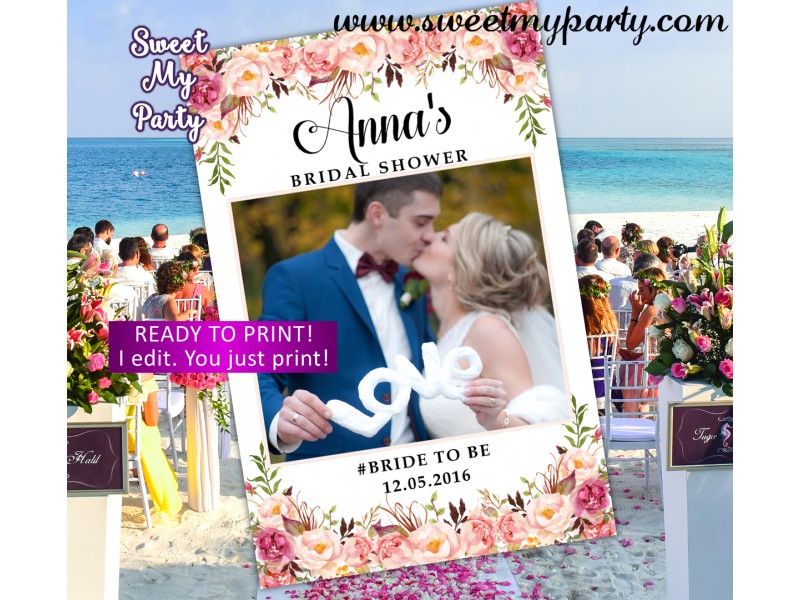 Fl Wedding Photo Booth Prop Frame Boho Bridal Shower Fl Wedding Photo Booth Props Frame Boho Bridal Shower Prop