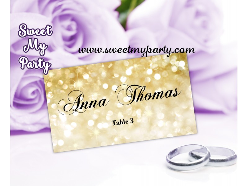 Gold Wedding Place Cards Template Glitter Gold Wedding Place Cards Template Glitter Card Golden