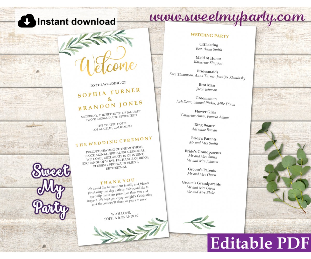 Tea Party Program Template from www.sweetmyparty.com