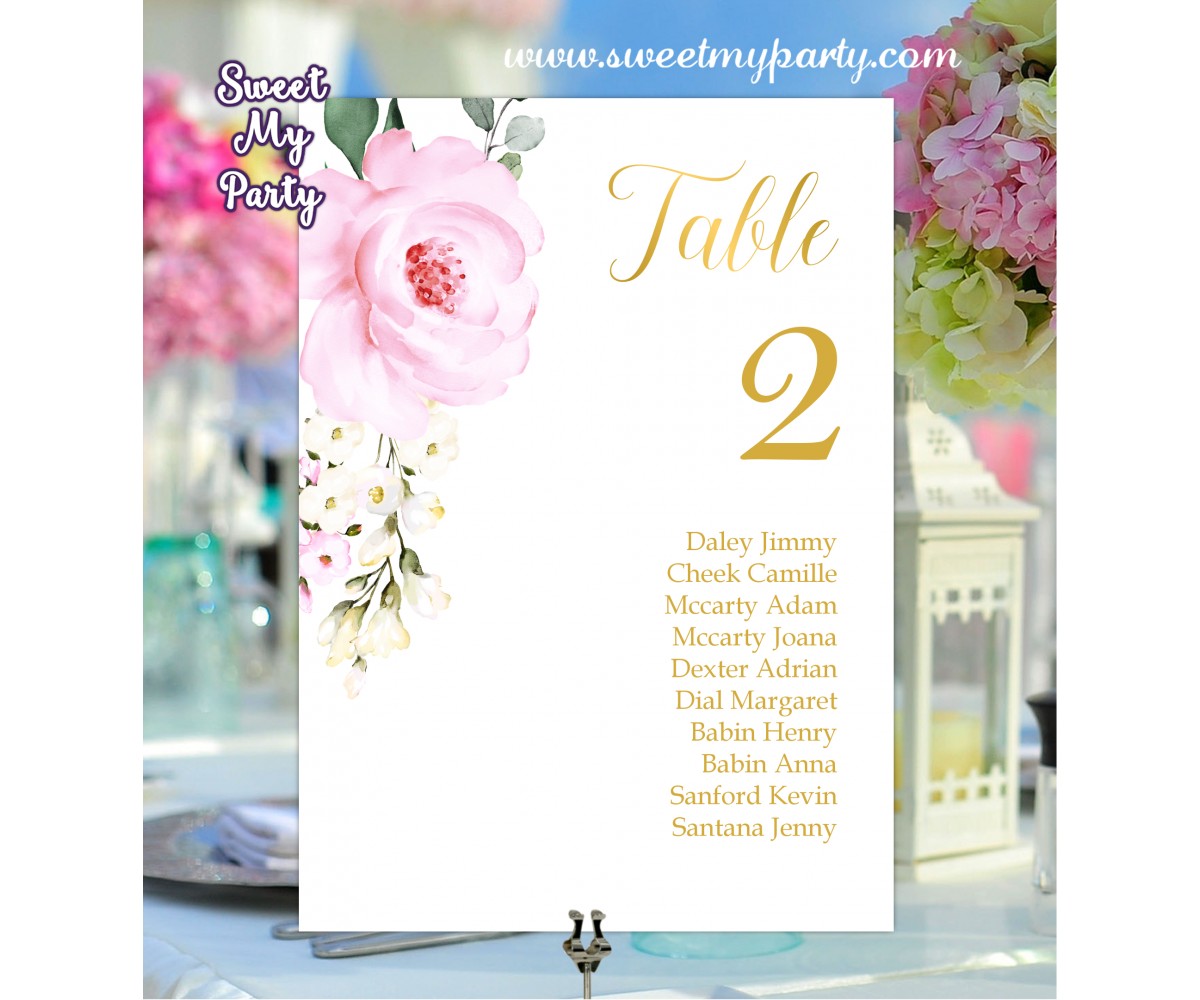 Seating Chart Cards Template