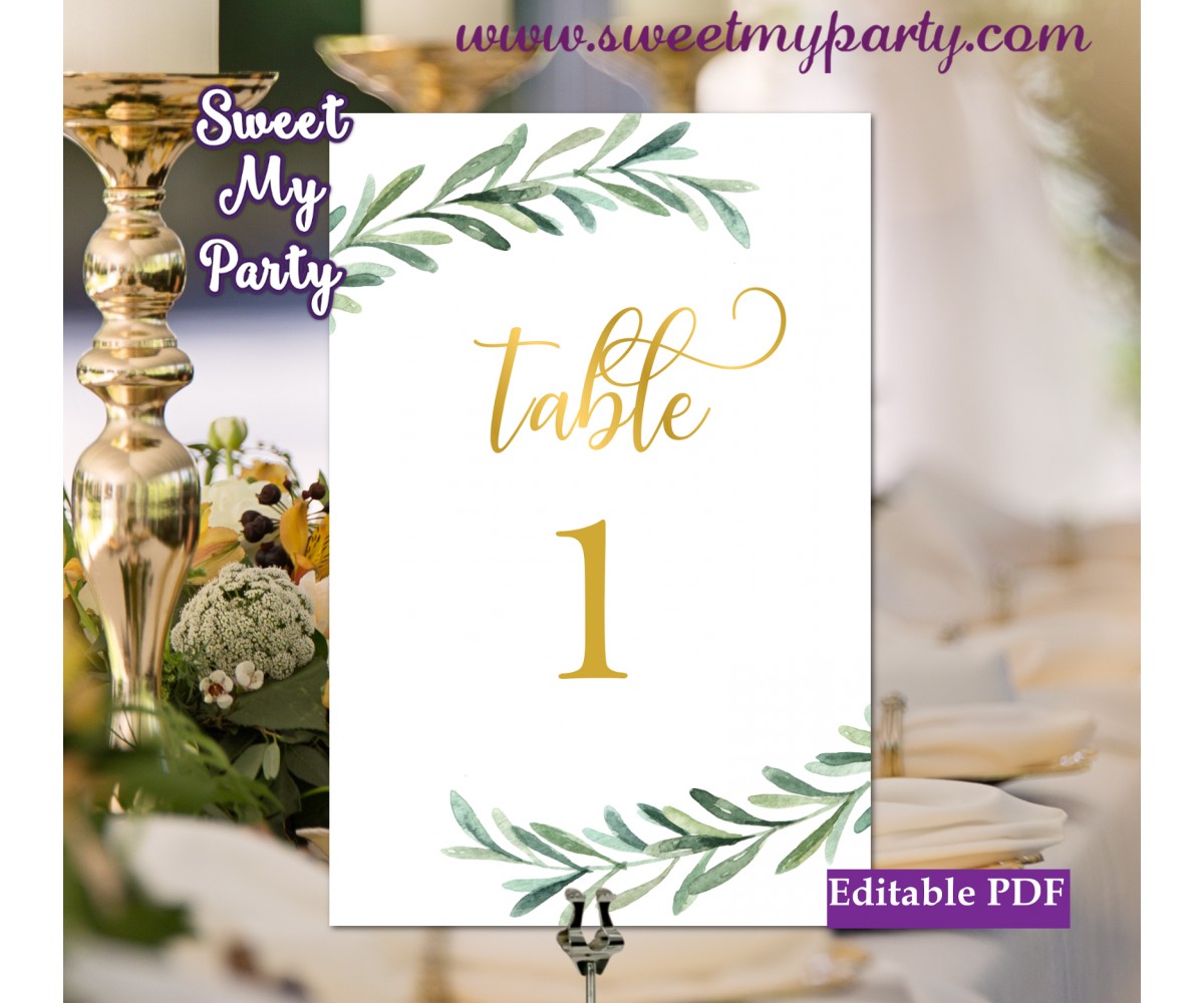 Greenery Table Numbers Printable Template Modern Calligraphy Table Numbers Printable Template Gold Table Numbers Printable Printable Template Olive Table Numbers Printable Template Silver Table Numbers Printable Greenery Wedding Diy Sweetmyparty Com