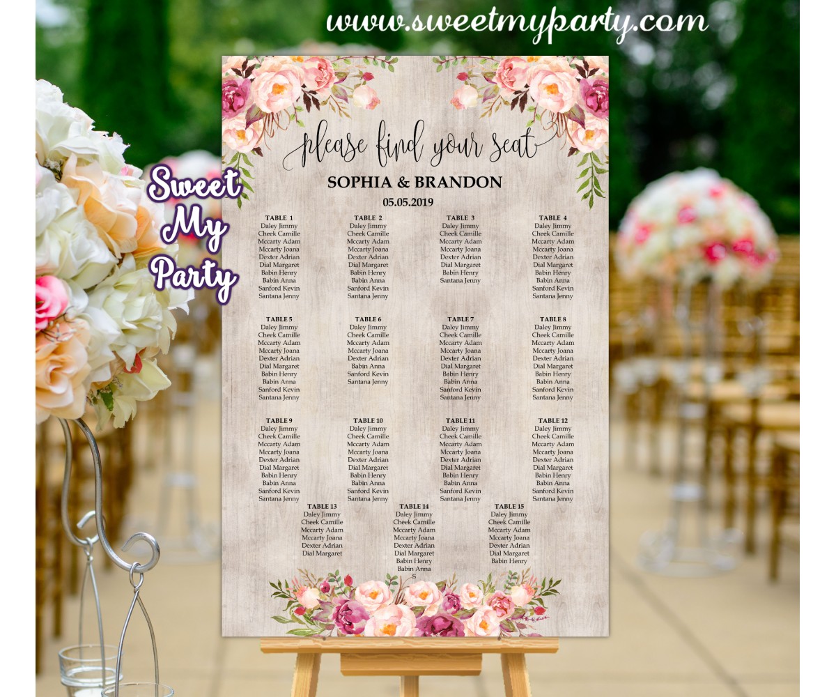 12 Table Seating Chart