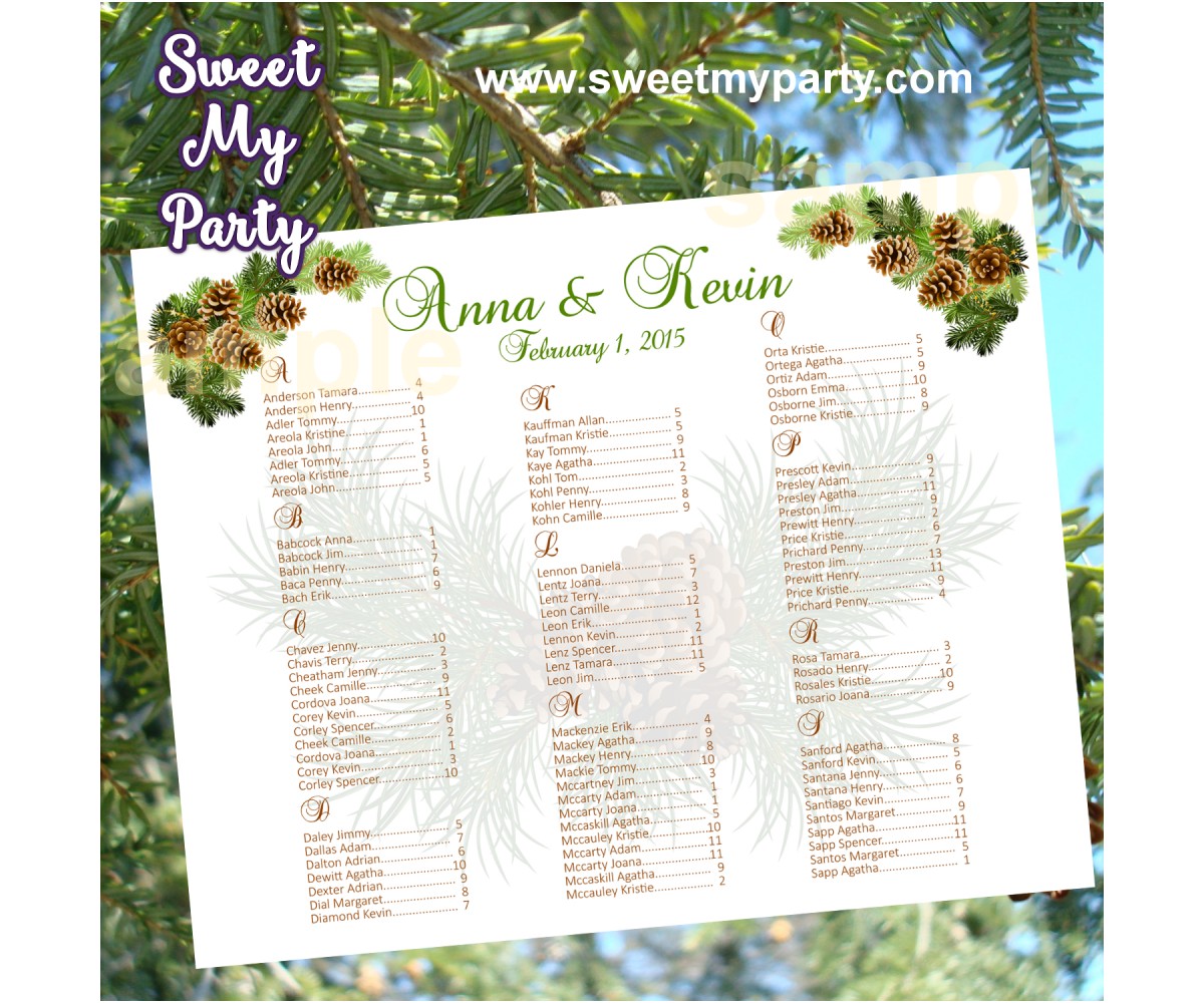 Wedding Seating Chart Sign