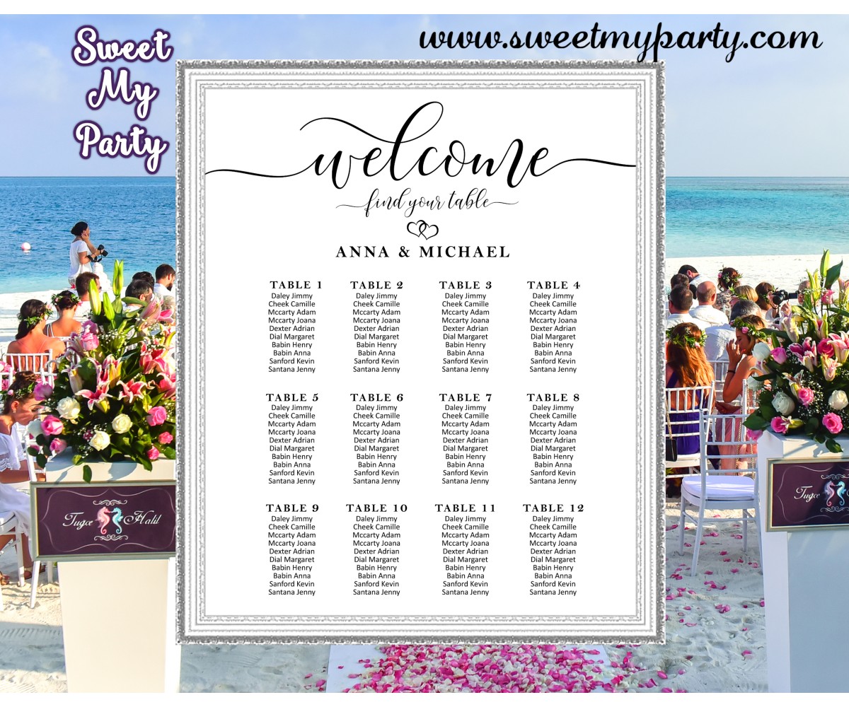 Seating Chart For Wedding Rehearsal Dinner