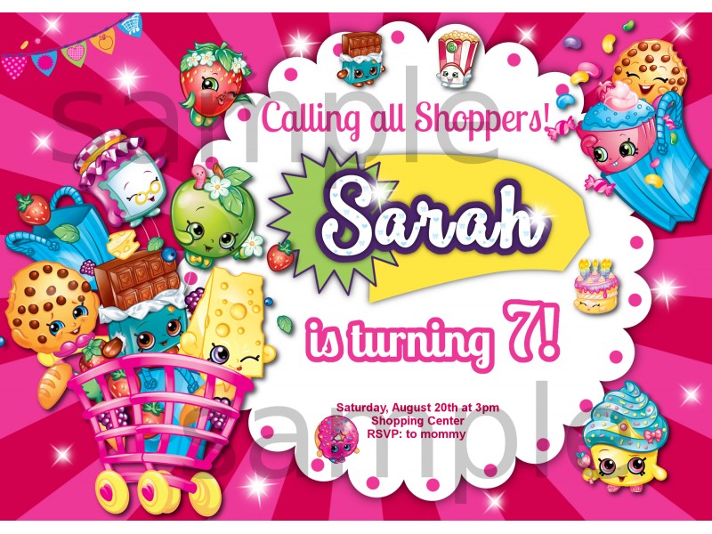 Shopkins Birthday Invitation Shopkins Birthday Invitation Printable